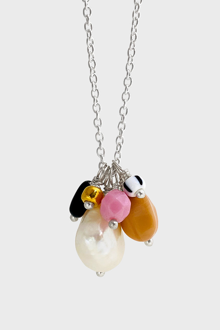 Bonbon Necklace, Caramel<br>Sterling Silver
