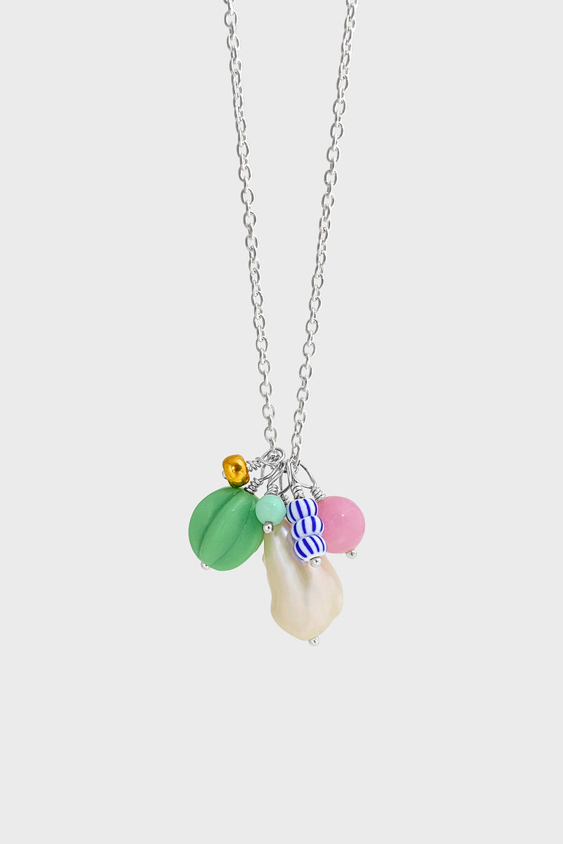 Bonbon Necklace, Melon<br>Sterling Silver