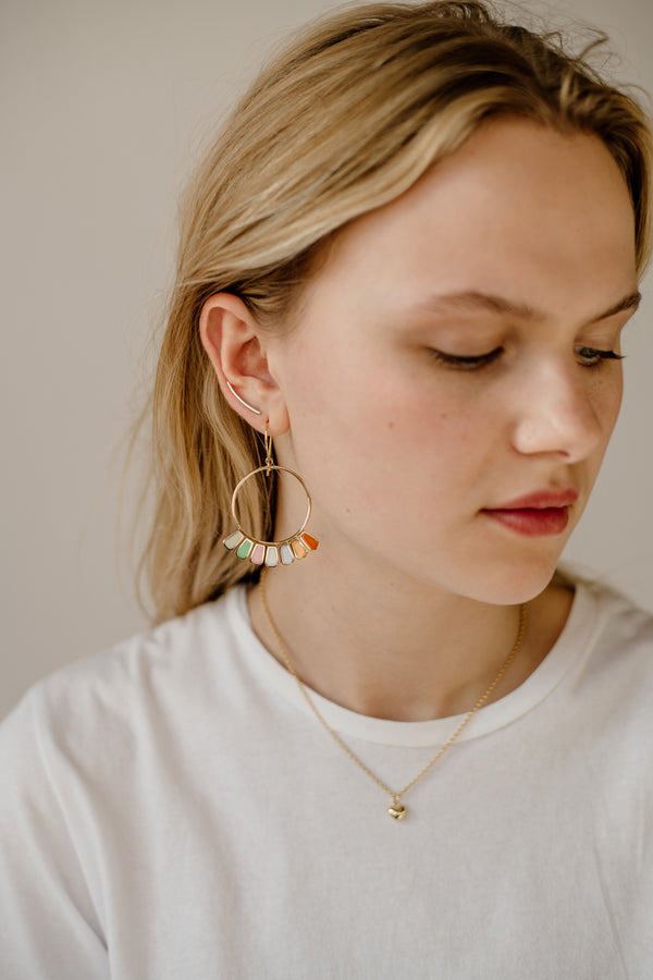 Arc Ear Climber Studs, Sterling Silver <br>(SPECIAL ORDER)