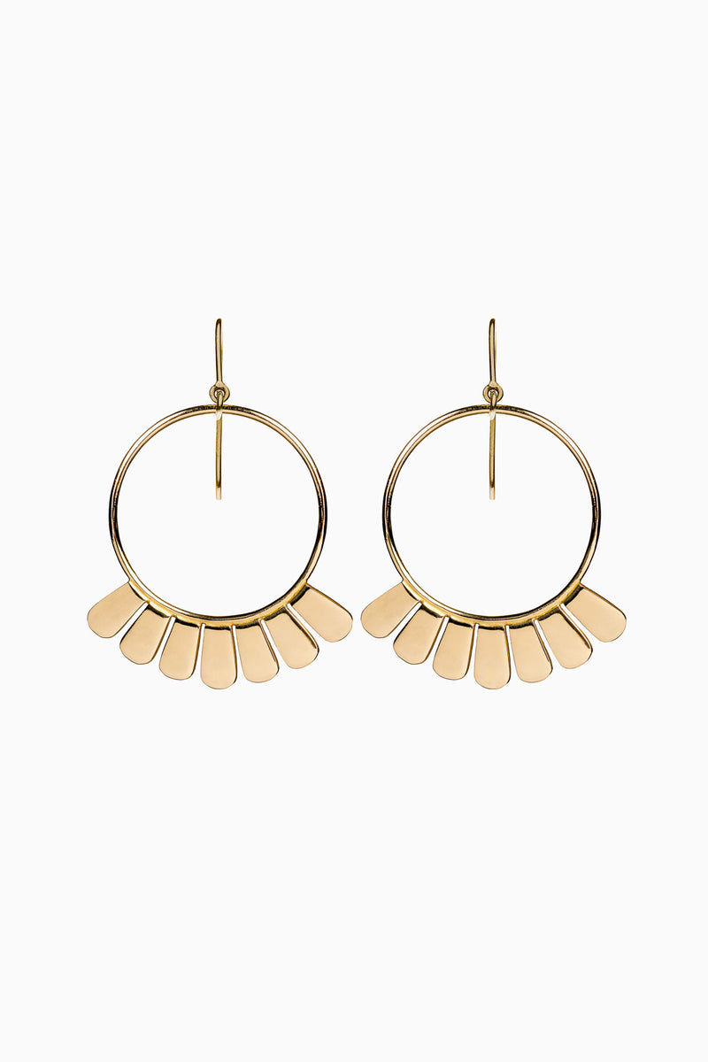 Frill Earrings, Gold Vermeil