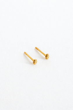 Hive Studs in Gold Vermeil Side View