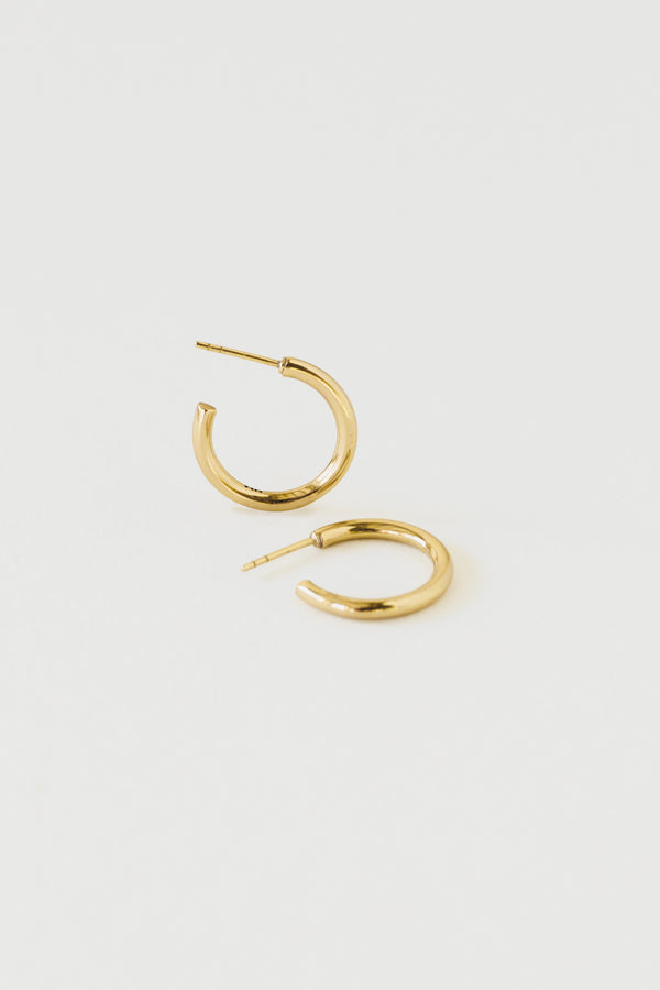 Midi Hoops, Golden Brass, Scale 100