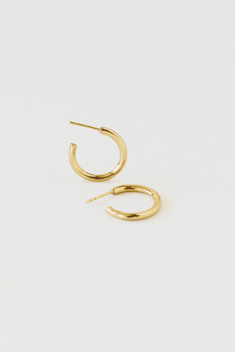 Midi Hoops, Golden Brass, Scale 100