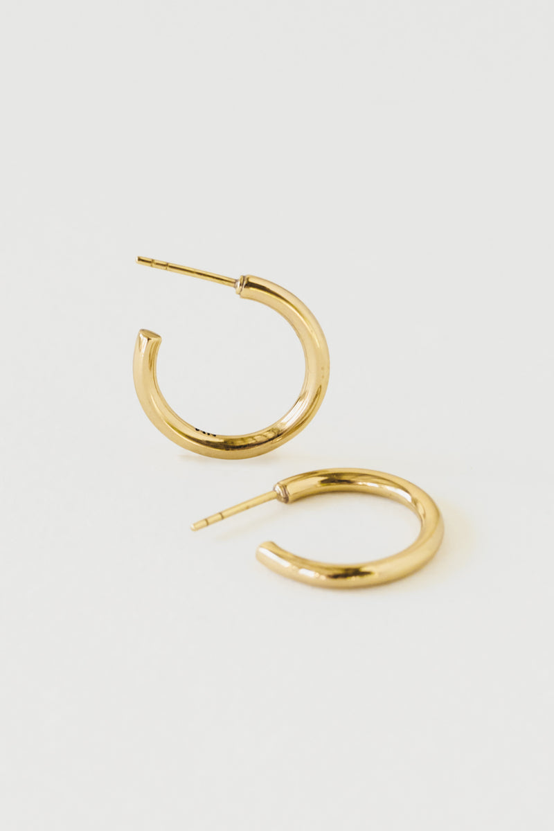 Midi Hoops, Golden Brass, Scale 150