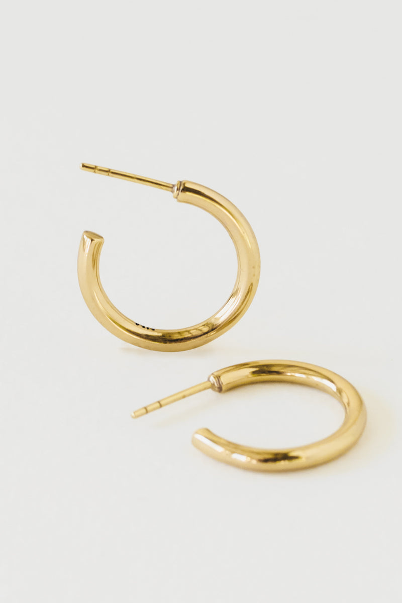 Midi Hoops, Golden Brass