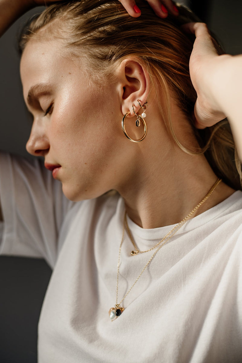 Boss Hoops, Gold Vermeil <br>(SPECIAL ORDER)