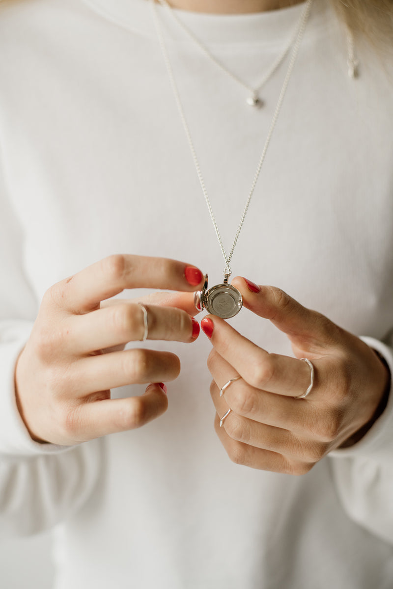 Capsule Locket, Sterling Silver