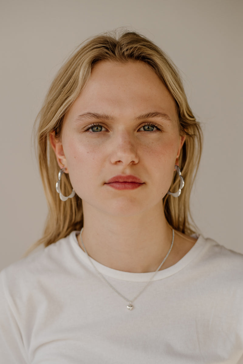 Moonbeam Hoops, Sterling Silver <br>(SPECIAL ORDER)