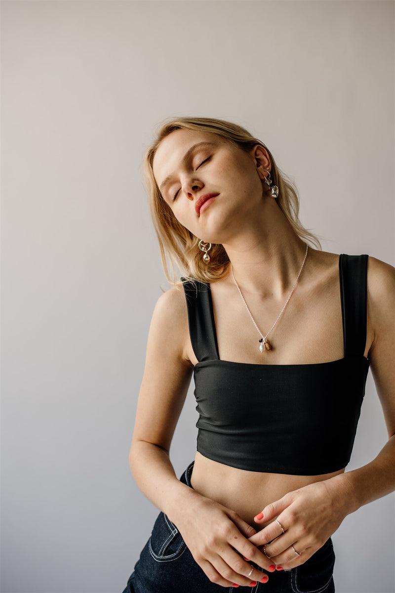 Bonbon Necklace, Caramel<br>Sterling Silver