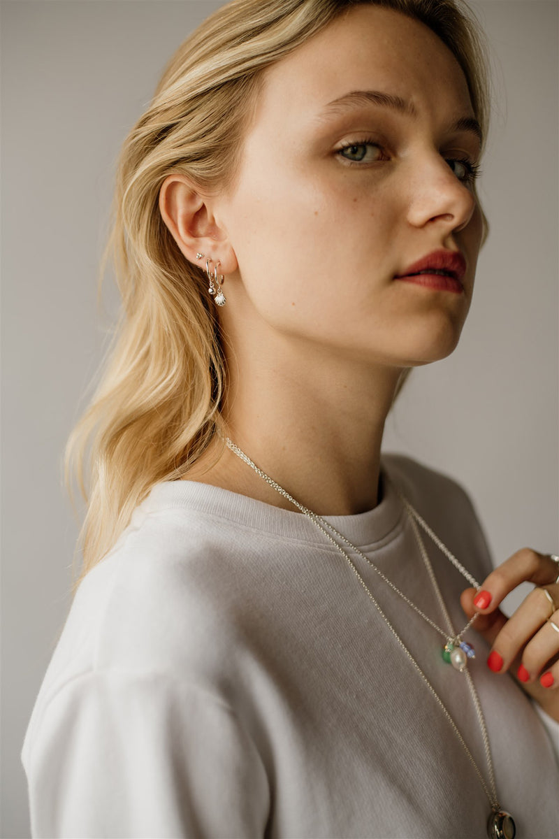 Bonbon Necklace, Melon<br>Sterling Silver