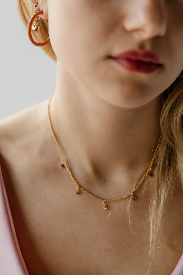 Starlight Necklace, Gold Plate