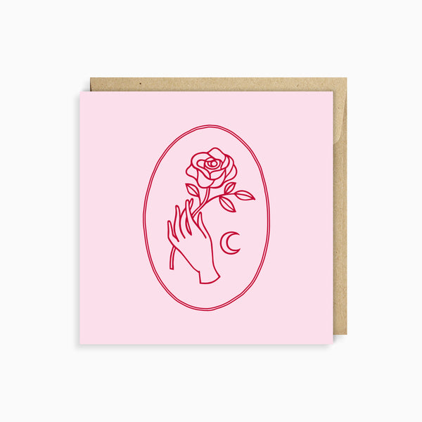New Romantic Greeting Card by Naomi Murrell, in pink