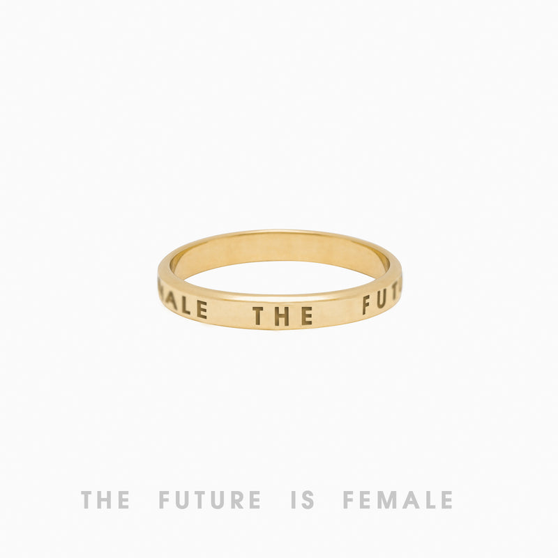 The Future Is Female Ring, Golden Brass