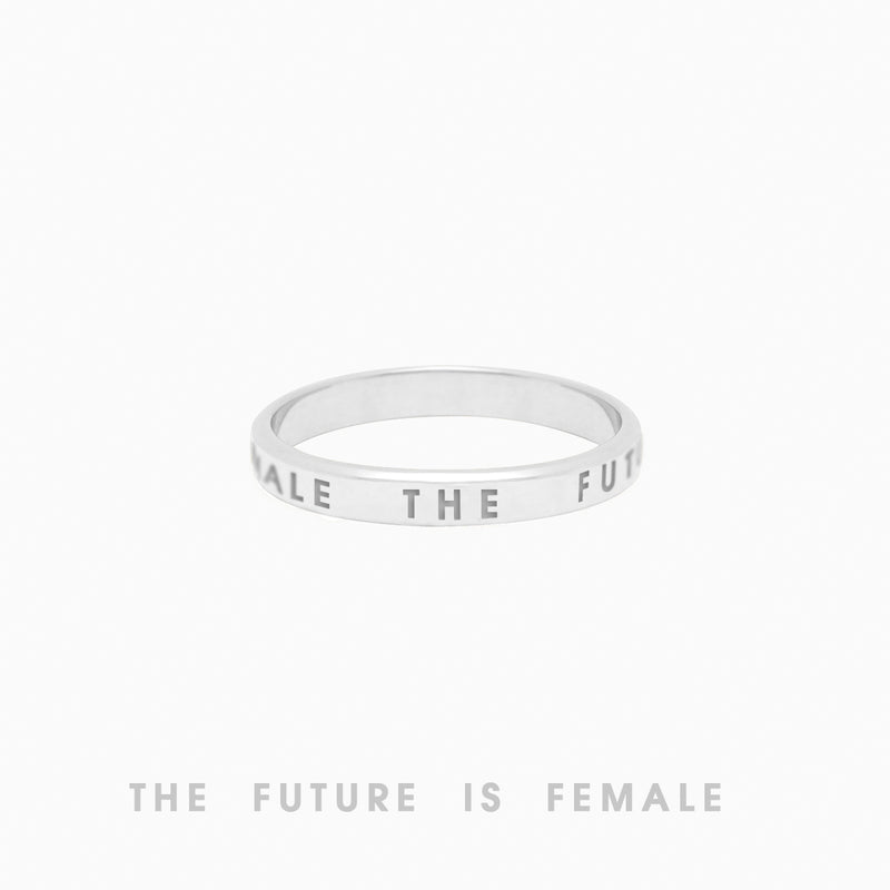 The Future Is Female Ring, Sterling Silver