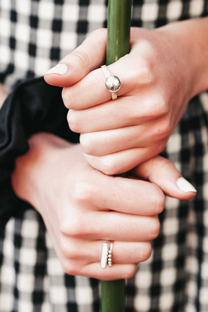 Stacker Ring, Vanilla, Sterling Silver