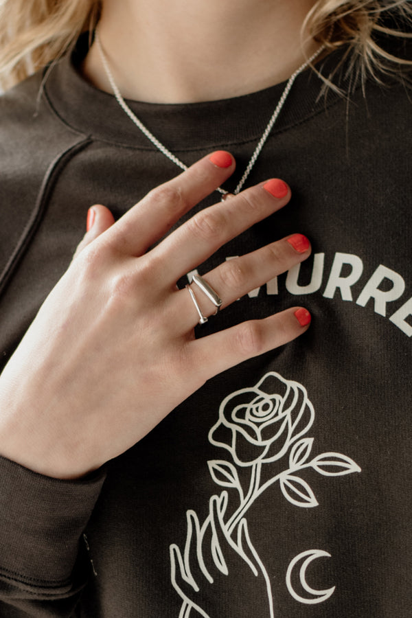 Stacker Ring, Solid Metal, Sterling Silver