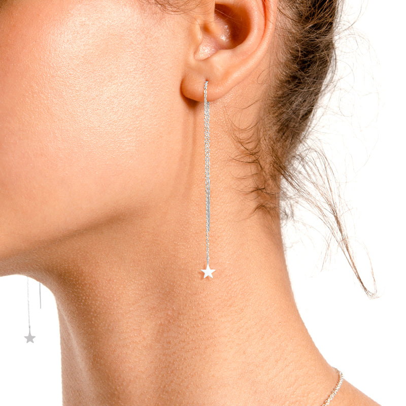 BAR CHAIN Threader Chain Earrings