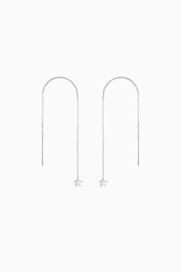 Starlight Thread Earrings, Sterling Silver