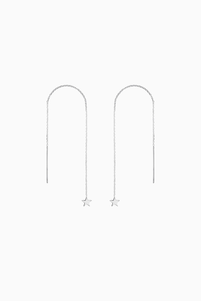 Starlight Thread Earrings, Sterling Silver