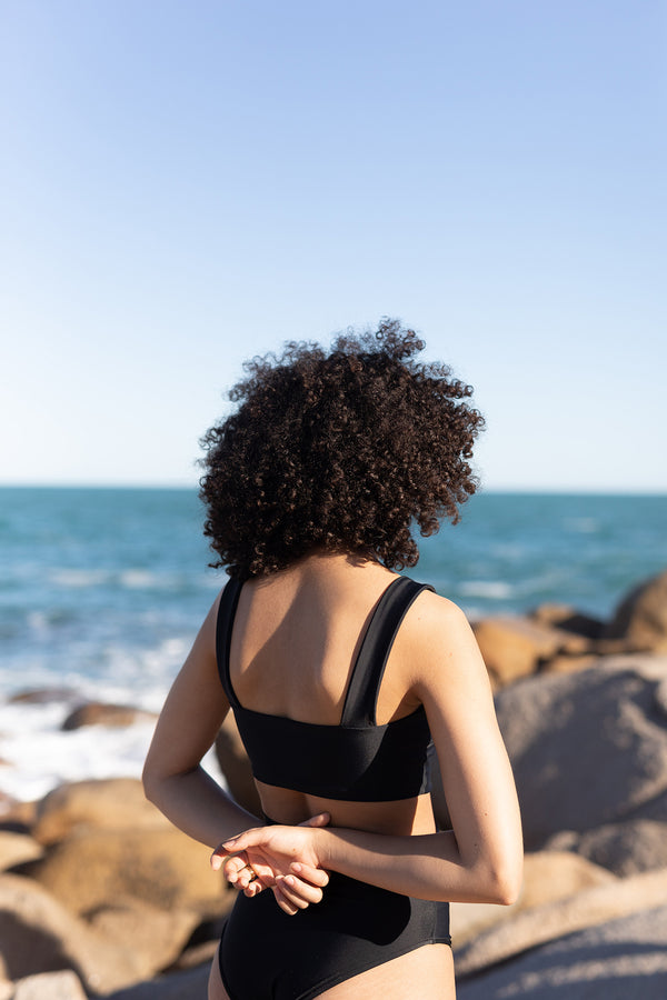 Crop Top Licorice Back