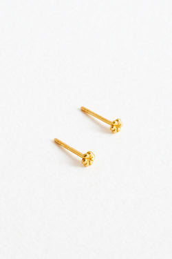 Swirl Studs in Gold Vermeil Side View