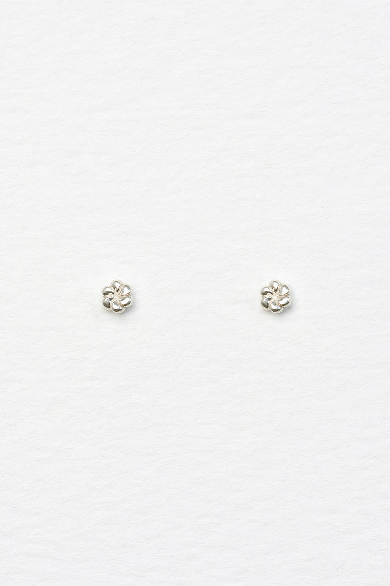 Swirl Studs in Sterling Silver Front View